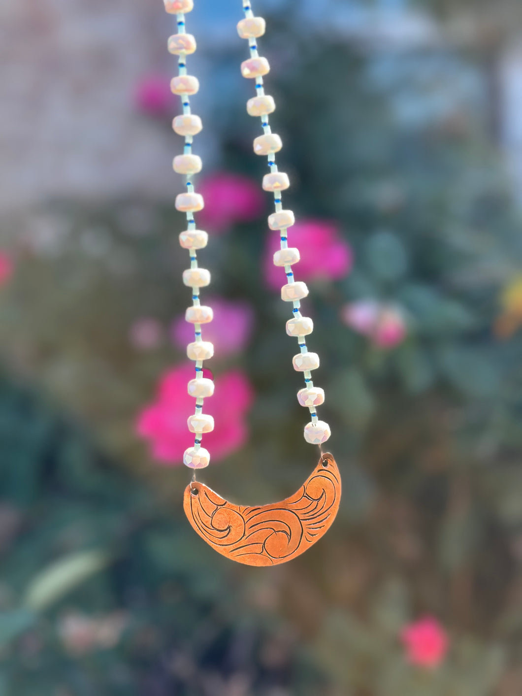 Hand Engraved Copper Gorget