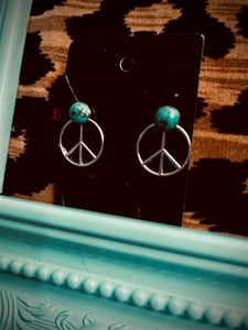Peace Sign Ear Jacket/Stud Combo