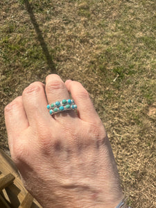 Kingman Turquoise Band Ring - Size 7.5