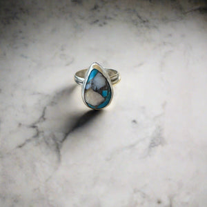 Kingman/Peruvian Opal Composite Ring