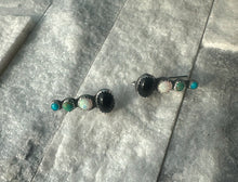 Load image into Gallery viewer, Black Onyx, Opal and Kingman Turquoise Ear Crawler
