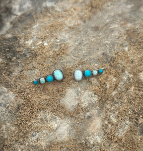 Kyocera Opal & Kingman Turquoise Ear Crawler - 2