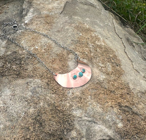 Copper and Kingman Turquoise Gorget