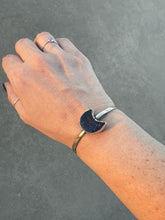 Load and play video in Gallery viewer, Blue Goldstone Moon Cuff

